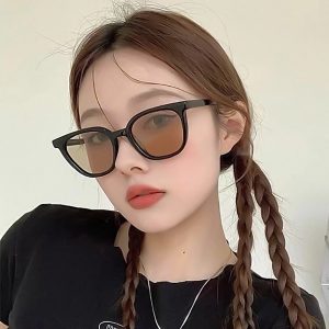 全新潮男高級感ins太陽眼鏡時尚網紅太陽眼鏡韓版復古茶色女士墨鏡