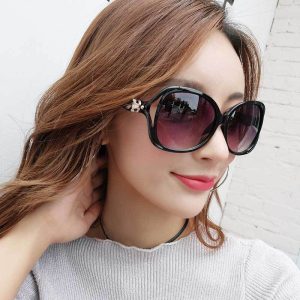 全新歐美時尚墨鏡女高級感復古金屬狐狸頭太陽眼鏡開車防曬太陽眼鏡