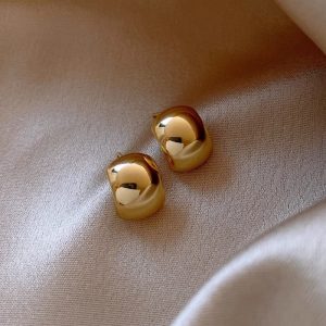 簡約復古港風耳環女時尚網紅氣質耳環925銀針高級韓國耳飾