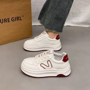 厚底增高小白鞋女2025春季新款百搭學生休閒運動板鞋軟底麵包鞋子