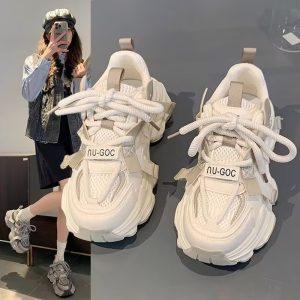 炸街老爹鞋女2025新款厚底增高顯腳小百搭休閒運動鞋學生輕便女鞋