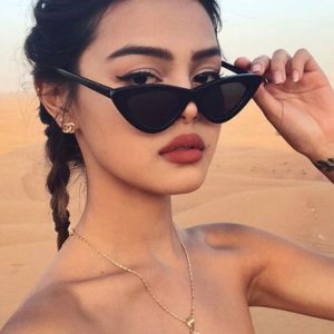 全新歐美時尚貓眼太陽眼鏡個性街拍走秀墨鏡復古港風潮流太陽眼鏡