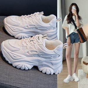 老爸鞋女款2025新款爆款厚底增高春夏季透氣網面女鞋休閒運動鞋子