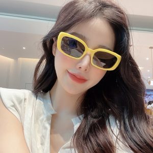 韓國方格盒墨鏡防曬防紫外線女太陽眼鏡個性小框素顏街拍太陽眼鏡