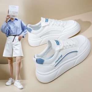 小白鞋女2025新款夏季網面透氣輕便百搭鞋子小眾學生休閒運動板鞋