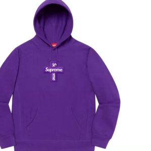 Supreme FW20 Week15 Cross Box 十字架連帽衛衣紫色