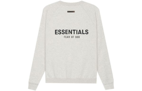 Fear of God Essentials SS21 Pullover Crewneck Light Heather Oatmeal Logo：圖片 2