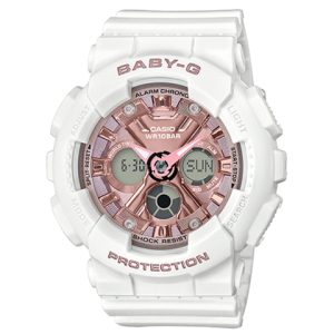 CASIO 卡西歐BABY-G 冰淇淋馬卡龍色系獨角獸手錶防水夜跑精靈少女運動手錶日韓錶女款粉白色BA-130-7A1PRL