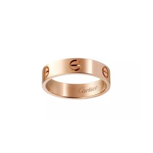 Cartier/卡地亞love系列18k玫瑰金戒指b4084800