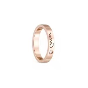 Cartier/卡地亞18k玫瑰金鑽石情侶對戒b4086400