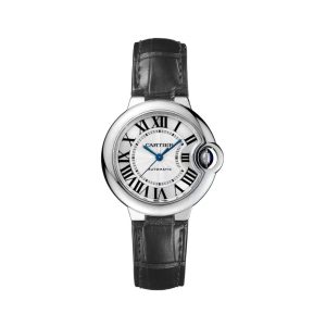 Cartier/卡地亞藍氣球藍色指針皮錶男女同款手錶
