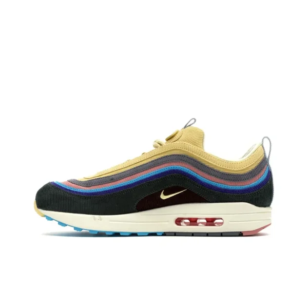 Sean Wotherspoon x Nike Air Max 97 燈芯絨復古低筒跑步鞋男女同款黑彩