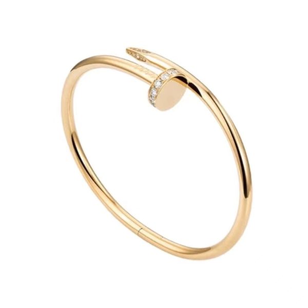 Cartier/卡地亞Juste un Clou釘子系列鑲鑽窄版手環B6065817：圖片 2