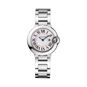 Cartier/卡地亞藍氣球精鋼白盤女士手錶