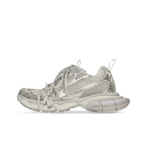 Balenciaga巴黎世家3XL網布繫帶做舊低幫老爹鞋女款淺米色