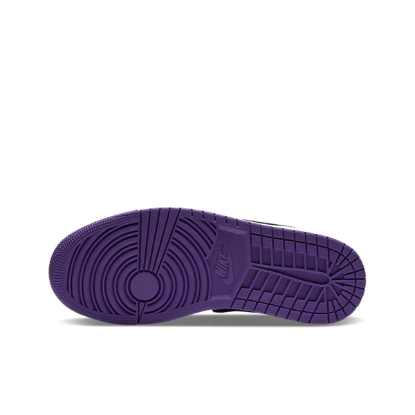 Air Jordan 1 Purple 中幫/白/黑/紫色：圖片 2