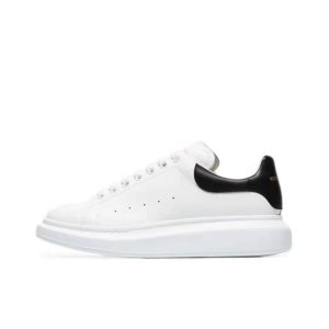 Alexander McQueen 厚底牛皮板鞋534278WHGP5 黑尾牛皮
