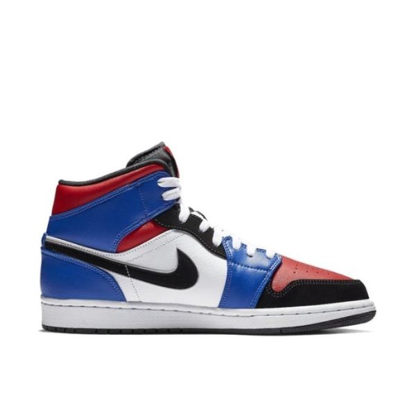 Air Jordan 1 Mid Top 3 (GS) 黑白紅：圖片 2
