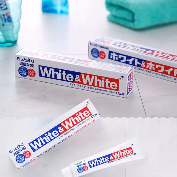 獅王防蛀清新WHITE美白牙膏150g：圖片 4