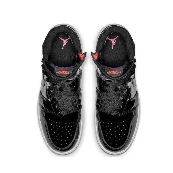 Air Jordan 1 Black/Infrared 23/White 高筒/黑漆皮：圖片 5