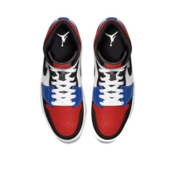 Air Jordan 1 Mid Top 3 (GS) 黑白紅：圖片 5