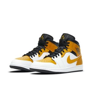 Air Jordan 1 University Gold 中幫/白色/大學金/黑色