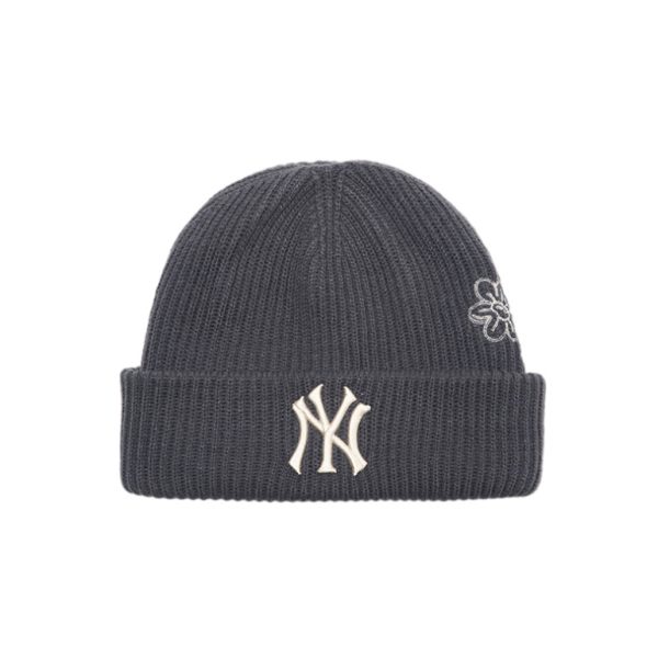 MLB 2021AW刺繡花毛線針織帽3ABNM0816 均碼