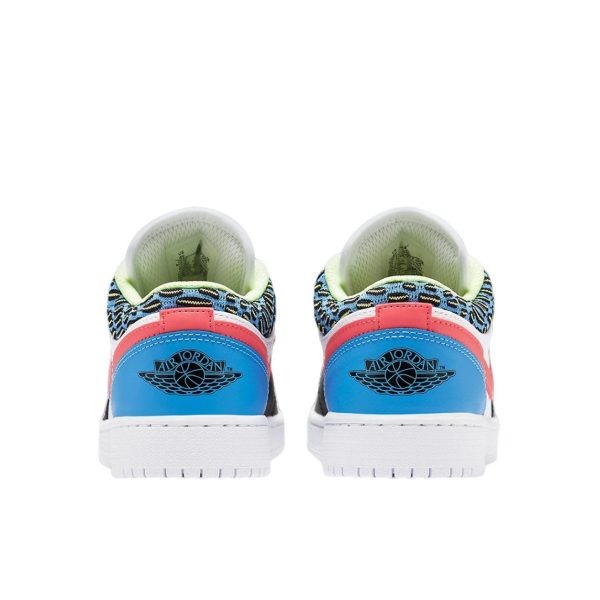Air Jordan 1 Funky Patterns 低筒/黑黃藍：圖片 2