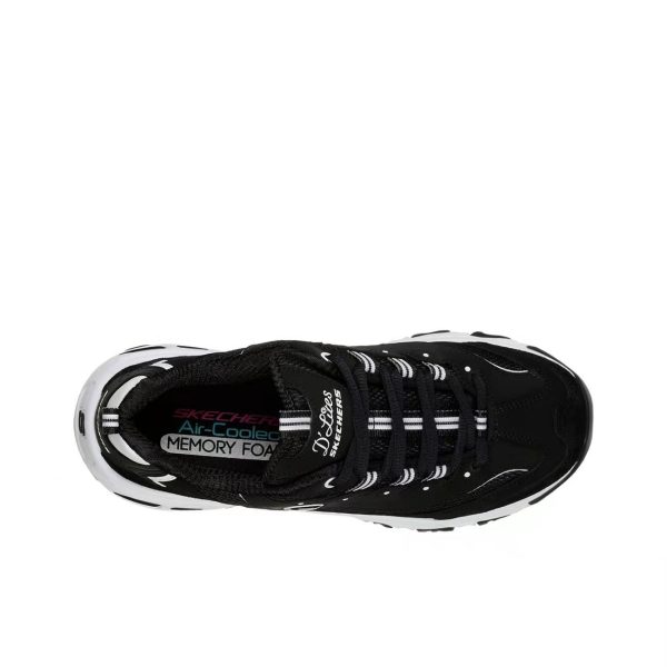 Skechers D'Lites Black/White 黑白：圖片 5