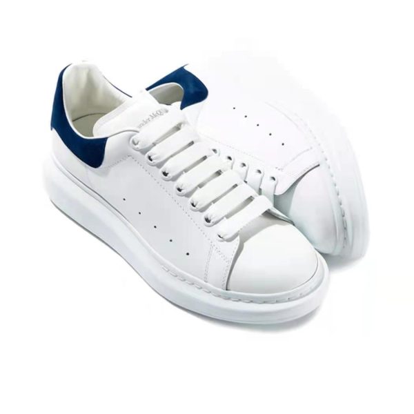 Alexander McQueen 厚底牛皮板鞋534278WHGP5 麂皮藍尾：圖片 6