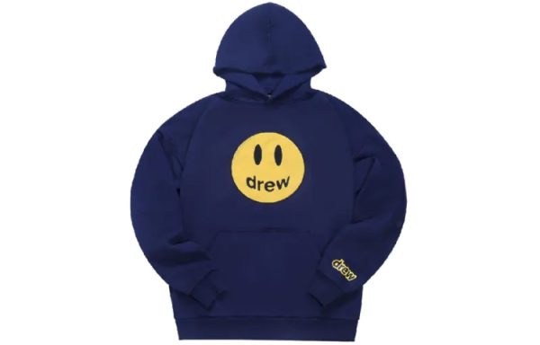 Drew House Mascot 笑臉連帽加絨衛衣冬季男女同款寶藍色送禮推薦送男友