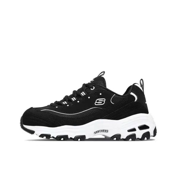 Skechers D'Lites Black/White 黑白：圖片 2
