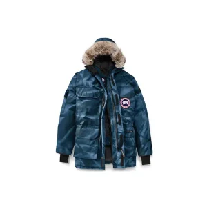 Canada Goose Expedition Parka 遠徵派克大衣羽絨外套冬季男款抽象藍色迷彩