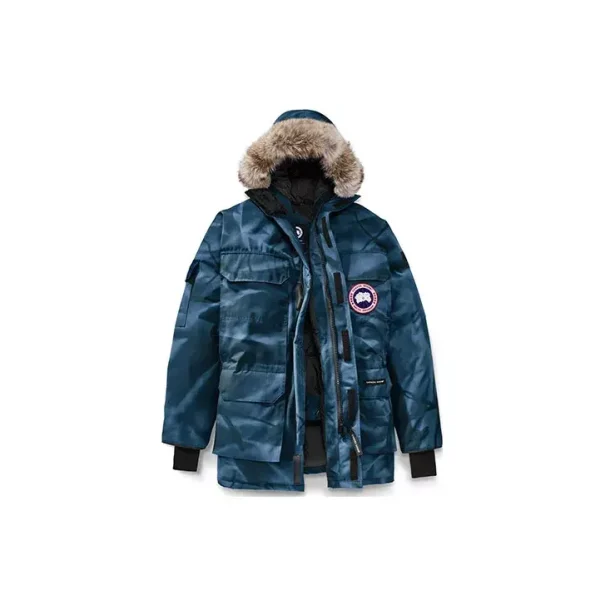 Canada Goose Expedition Parka 遠徵派克大衣羽絨外套冬季男款抽象藍色迷彩