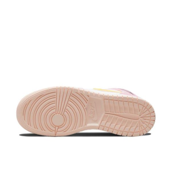 Air Jordan 1 Arctic Pink 中幫/櫻花粉/橘色：圖片 4