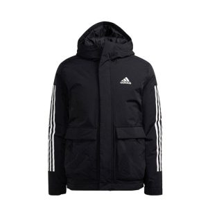 adidas 新款連帽防風棉衣外套GT1688 黑