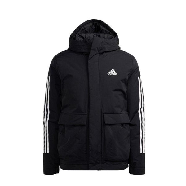 adidas 新款連帽防風棉衣外套GT1688 黑