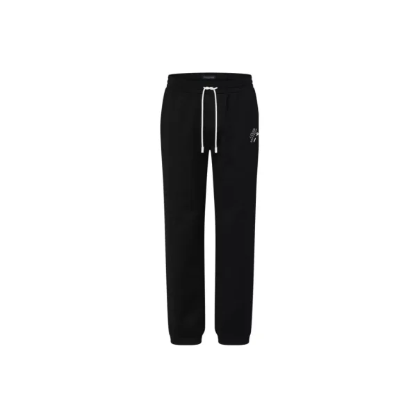 LOUIS VUITTON SS23 純色束腳運動褲男款黑色
