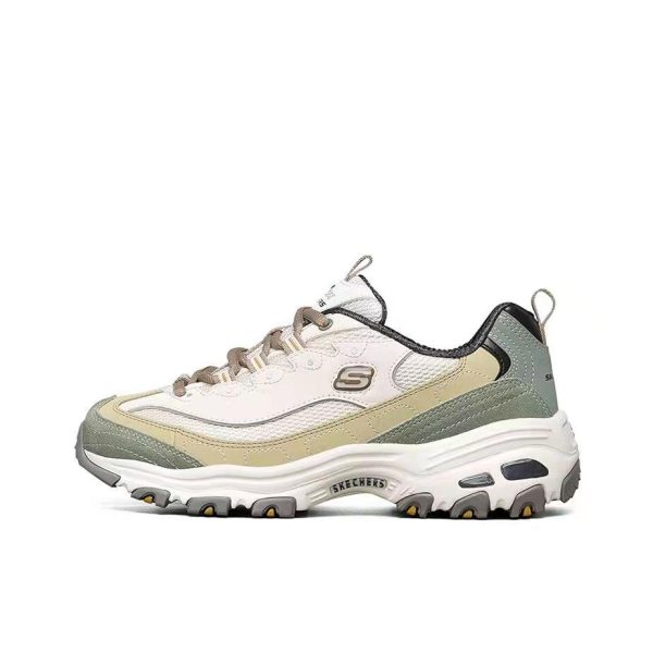 Skechers D'Lites 粉紅色/淡黃/灰色：圖片 2