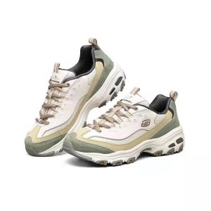 Skechers D'Lites 粉紅色/淡黃/灰色