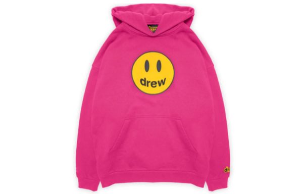 Drew House Mascot Hoodie Magenta 笑臉Logo印花連帽衛衣男女同款洋紅色送禮推薦送男友