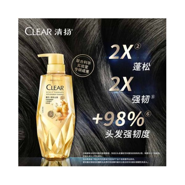 清揚植覺洗髮精組洗髮精380ml+護髮素375ml 強韌生薑（針對脆弱髮質）：圖片 3