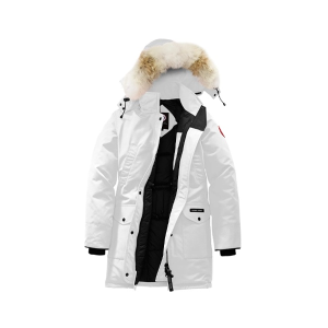 Canada Goose/加拿大鵝Trillium簡約收腰中長派克羽絨外套6660L 北極星白