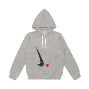 Nike x CDG PLAY 川久保玲愛心logo連帽衛衣AE-T404 灰