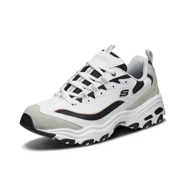 Skechers D'Lites White/Light Grey 白/淺灰色：圖片 3
