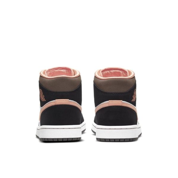Air Jordan 1 Peach Mocha 中幫/黑杏粉/蜜桃摩卡：圖片 5