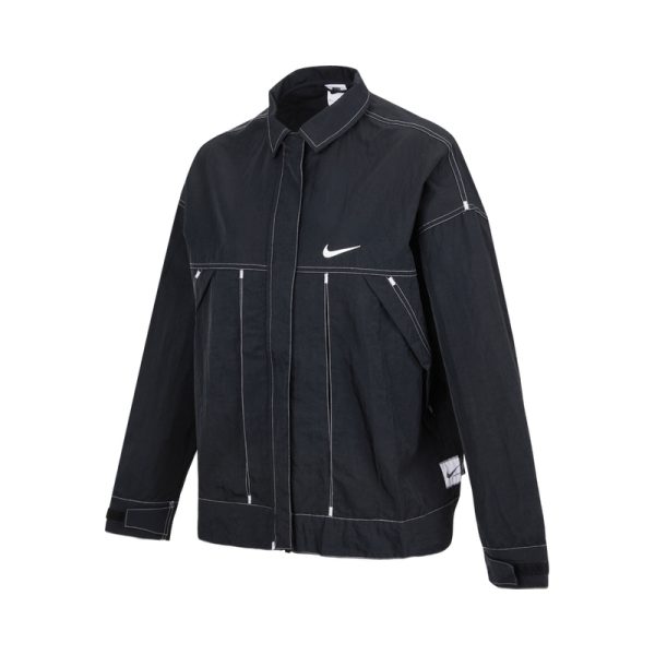 Nike AS W NSW SWSH 梭織大口袋夾克外套DM6204 黑