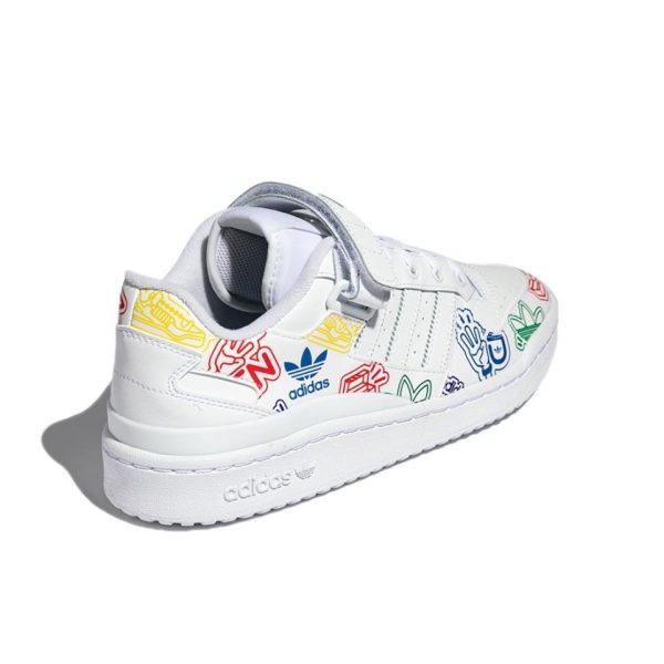 Adidas Originals Forum 白色/彩色塗鴉：圖片 3