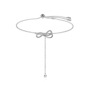 Fanci/範琦蝴蝶結鎖骨鍊短款甜美氣質頸鍊choker|相思結GZ0566 白色
