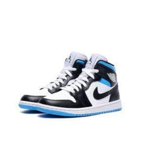Air Jordan 1 Mid 黑白藍女款